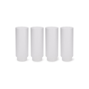 ferm LIVING Ripple longdrinkglas 30 cl set van 4