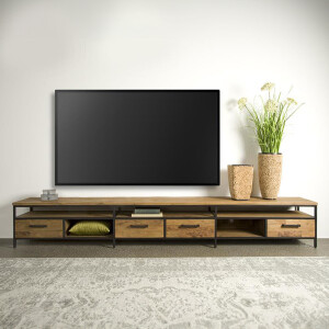 Tower Living TV-meubel 'Livorno' Teak, 300cm