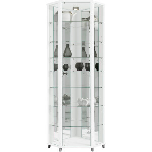 fif möbel Vitrinekast TRIO Hoekvitrine/Glasvitrine 1x Glazen deur, perfect voor verzamelaars, verzamelvitrine