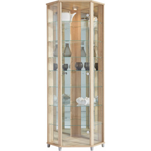 fif möbel Vitrinekast TRIO Hoekvitrine/Glasvitrine 1x Glazen deur, perfect voor verzamelaars, verzamelvitrine