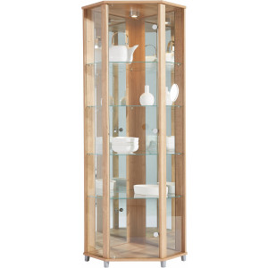 fif möbel Vitrinekast TRIO Hoekvitrine/Glasvitrine 1x Glazen deur, perfect voor verzamelaars, verzamelvitrine