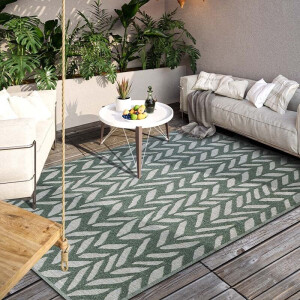 Buitenkleed Georgette - Groen maat: 230x160cm - materiaal: Polypropyleen - Dekbed-Discounter.nl