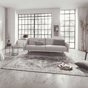 Vintage Vloerkleed Sylla - Grijs/Meerkleurig maat: 150x80cm - materiaal: Polypropyleen - Dekbed-Discounter.nl