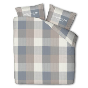 Dekbedovertrek McGregor - Eenpersoons (140x240 cm) - Meerkleurig Flanel - Dessin: Ruiten - McGregor - Dekbed-Discounter.nl