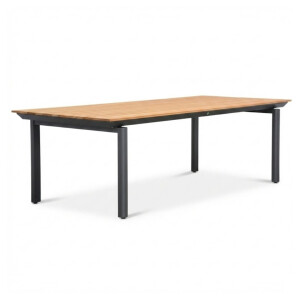 Montana dining tuintafel 6 personen | aluminium + teak | Natural Teak | 240x100cm