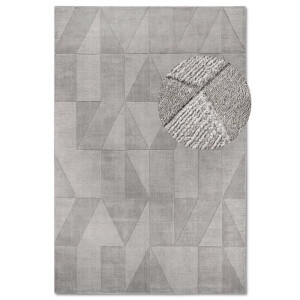 Wollen Vloerkleed Ursule - Grijs maat: 170x120cm - materiaal: Wol - Dekbed-Discounter.nl