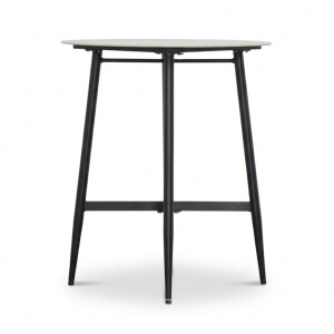 Santos dining bartafel 4 personen | sintered stone + aluminium | Marble Grey | 90cm rond