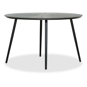 Frederik dining tuintafel 4 personen | polywood + aluminium | Grey |Ø120cm rond