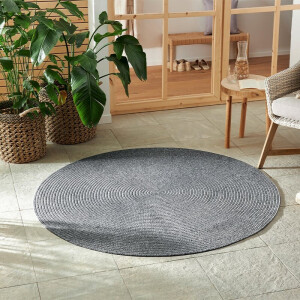 Rond Buitenkleed Trenzado - Lichtgrijs maat: xcm - materiaal: Polypropyleen - Dekbed-Discounter.nl