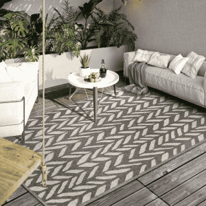 Dubbelzijdig Buitenkleed Georgette - Beige/Bruin maat: 230x160cm - materiaal: Polypropyleen - Dekbed-Discounter.nl