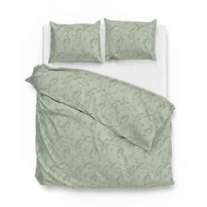 Dekbedovertrek Katoen - Lits-Jumeaux XL (260x200 cm) - Groen Katoen-satijn - Dessin: Natuur - Zo!Home - Dekbed-Discounter.nl