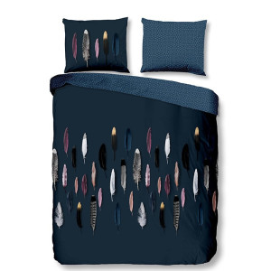 Dekbedovertrek Feathers - Lits-Jumeaux (240x220 cm) - Meerkleurig Katoen - Dessin: Veren - Good Morning - Dekbed-Discounter.nl