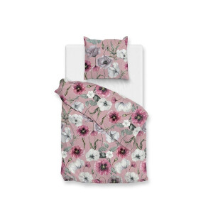 Flanellen Dekbedovertrek Gioia - (x240 cm) - Meerkleurig - Dessin: Bloemen - Zo!Home - Dekbed-Discounter.nl