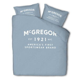 Dekbedovertrek McGregor - Lits-Jumeaux (240x240 cm) - Blauw Katoen - Dessin: Tekst - McGregor - Dekbed-Discounter.nl