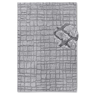 Vloerkleed Artistique - Lichtgrijs - 80 x 120 cm maat: 120x80cm - materiaal: Polyester - Dekbed-Discounter.nl