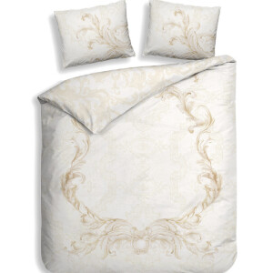 Dekbedovertrek Lauren - Lits-Jumeaux (240x220 cm) - Off-white Katoen-satijn - Dessin: - Heckett Lane - Dekbed-Discounter.nl