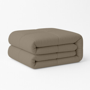 Dekbed Easy Dekbed & Dekbedovertrek in 1 Bruin - Easy - zonder overtrek - 140x200 cm (Eenpersoons) - Zydante - 300 Gram per m² - Dekbed-Discounter.nl