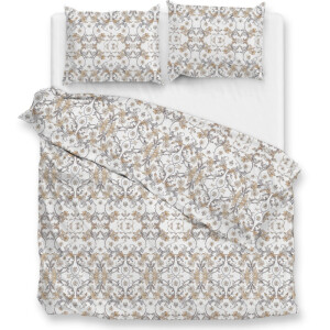 Dekbedovertrek Fausto - Lits-Jumeaux (240x220 cm) - Grijs Katoen - Dessin: - Zo!Home - Dekbed-Discounter.nl