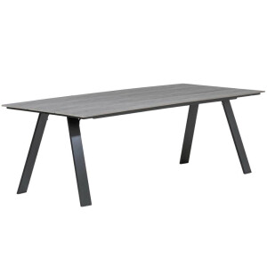 Oslo dining tuintafel 6 personen | polywood + aluminium | Grey | 220cm