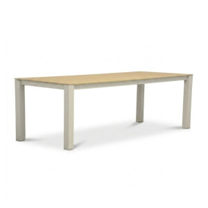 Manhattan dining tuintafel 6 personen | polywood + aluminium | Natural Wood/beige | 240cm