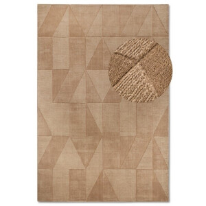 Wollen Vloerkleed Ursule - Bruin maat: 170x120cm - materiaal: Wol - Dekbed-Discounter.nl
