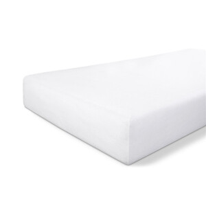 Molton Hoeslaken - Polyester Katoen - Wit - 90x220 cm - Byrklund Matrasbeschermer - Dekbed-Discounter.nl