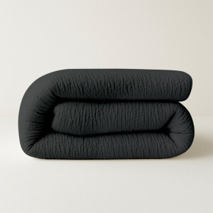 Dekbed Easy Dekbed & Dekbedovertrek in 1 Mousseline Donkergrijs - 140x200 cm (Eenpersoons) - Zydante - 300 gram per m² - Dekbed-Discounter.nl