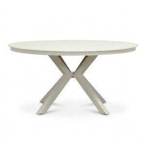 Cuba dining tuintafel 5 personen | sintered stone + aluminium | beige | 144cm rond