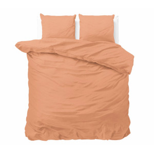 Dekbedovertrek Satin Point - Lits-Jumeaux (240x220 cm) - Oranje Microvezel - Dessin: - Zensation - Dekbed-Discounter.nl