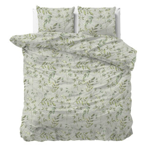 Dekbedovertrek Edona Dekbedovertrek - Lits-Jumeaux (240x220 cm) - Groen Polyester-katoen - Dessin: - Sleeptime Elegance - Dekbed-Discounter.nl