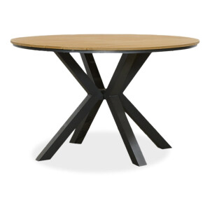 Cervo dining tuintafel 4 personen | polywood + aluminium | Natural Wood |Ø120cm rond