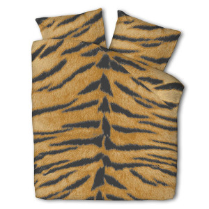 Dekbedovertrek Tiger Skin Dekbedovertrek - Lits-Jumeaux (240x220 cm) - Meerkleurig Katoen - Dessin: Dieren - Fresh & Co - Dekbed-Discounter.nl