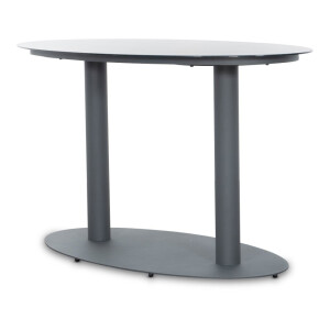 Orlando bartafel tuin 6 personen | staal | antraciet | 180cm ovaal