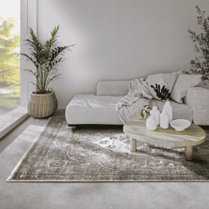 Vloerkleed Renata - Beige/Bruin maat: 265x200cm - materiaal: Polypropyleen - Dekbed-Discounter.nl