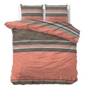 Dekbedovertrek Sonta - Lits-Jumeaux (240x220 cm) - Rood Polyester-katoen - Dessin: Patroon - Sleeptime Elegance - Dekbed-Discounter.nl