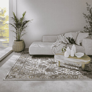 Vloerkleed Egon - Creme/Meerkleurig maat: 170x120cm - materiaal: Polypropyleen - Dekbed-Discounter.nl