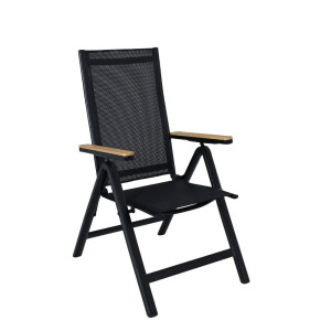 Norali dining tuinstoel verstelbaar | textileen + aluminium | antraciet
