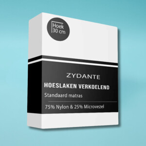 Hoeslaken Nylon- Wit - Verkoelend - 180x200 cm - Wit - Zydante - Dekbed-Discounter.nl