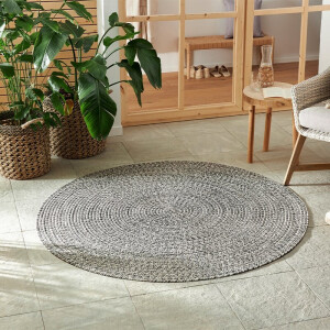 Rond Buitenkleed Trenzado - Beige maat: xcm - materiaal: Polypropyleen - Dekbed-Discounter.nl
