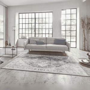 Vintage Vloerkleed Anthea - Wit/Lichtroze maat: 230x160cm - materiaal: Polypropyleen - Dekbed-Discounter.nl