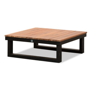 Canyon loungetafel | aluminium + hardhout | antraciet | 87x87cm