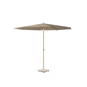 Riva stokparasol taupe/Teak look | Ø300cm rond