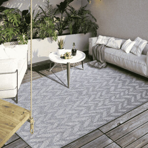 Dubbelzijdig Buitenkleed Georgette - Grijs maat: 230x160cm - materiaal: Polypropyleen - Dekbed-Discounter.nl