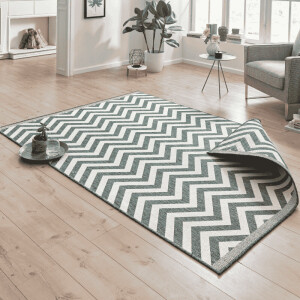 Dubbelzijdig Buitenkleed Palma - Groen/Creme maat: 250x80cm - materiaal: Polypropyleen - Dekbed-Discounter.nl