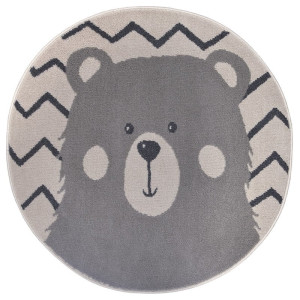 Vloerkleed Kids Teddybeer Rond - Creme - Dekbed-Discounter.nl