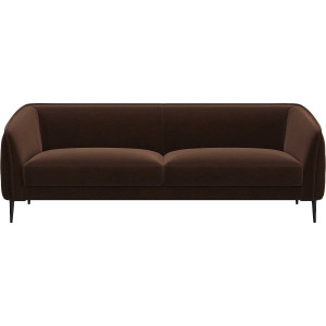 FLEXLUX 3-zitsbank Belle Designsofa, Couch, Zitting van hoogwaardig koudschuim en stalen nogsagvering