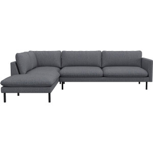 FLEXLUX Hoekbank Bolzano Zitting opgebouwd met koudschuim & staalgolven, losse zit- & rugkussens