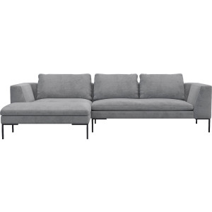 FLEXLUX Hoekbank Loano, geweldige zitcomfort, L-vorm moderne zitbank, vrijstaand, losse kussens, koudschuim in de zitting