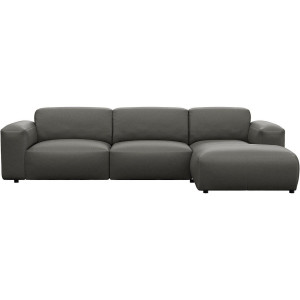 FLEXLUX Hoekbank Lucera Chaiselongue + 2,5-zistsbank modern & gezellig, koudschuim, stalen nosagvering