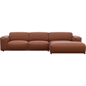 FLEXLUX Hoekbank Lucera Chaiselongue + 2,5-zistsbank modern & gezellig, koudschuim, stalen nosagvering